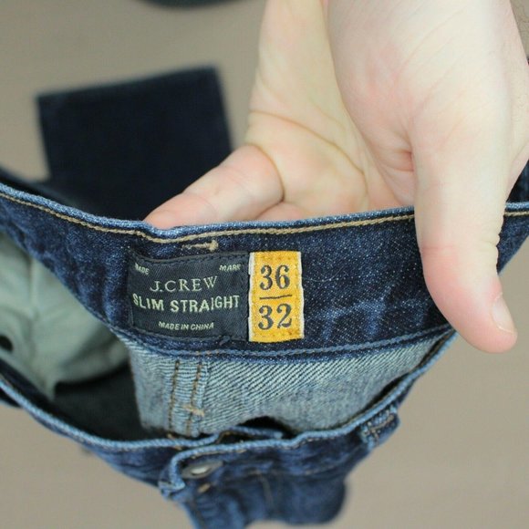 J. Crew Slim Straight Jeans Size 36 X 32 - Picture 7 of 9